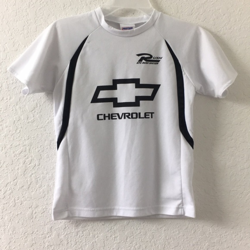 ✅Boys Chevrolet Chevy Jersey shirt size S LIKE NEW